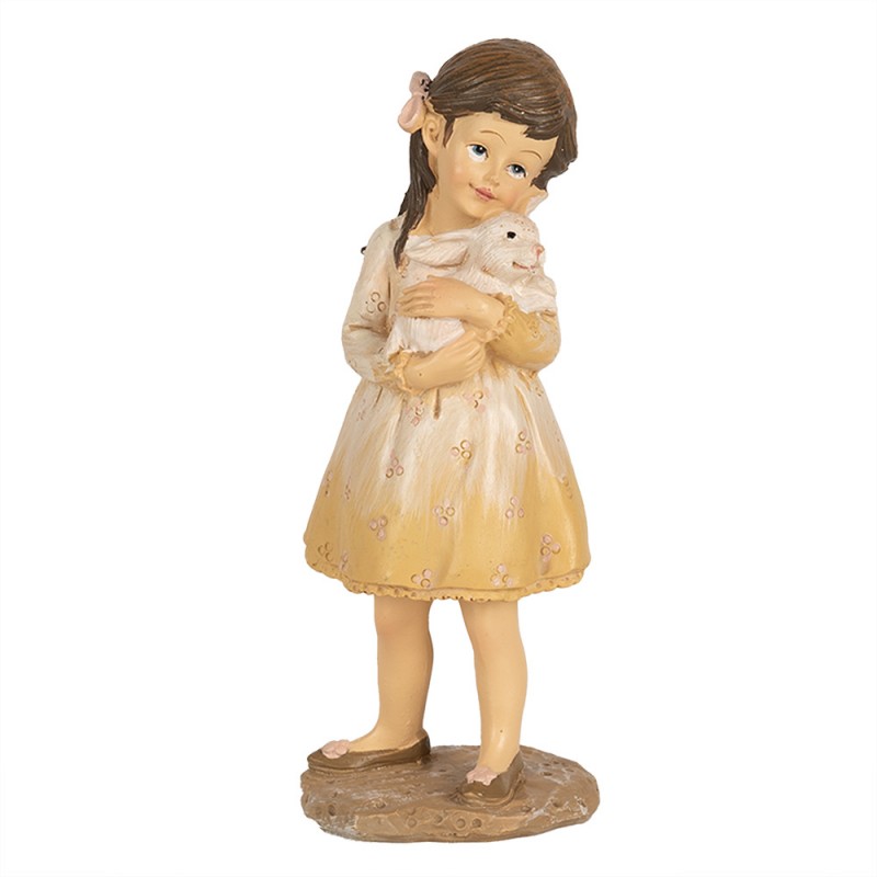 6PR5033 Figurine Girl 15 cm Beige Polyresin