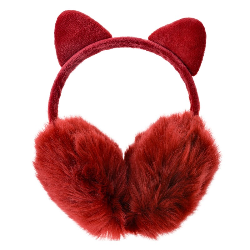 JZCEW0030 Earmuffs for Girls Red Polyester Kids' Ear Warmers
