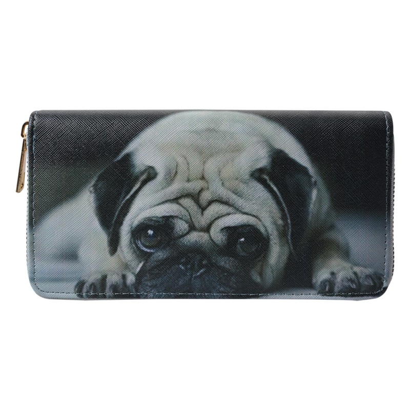 JZWA0199 Brieftasche 19x10 cm Grau Kunststoff Hund Rechteck