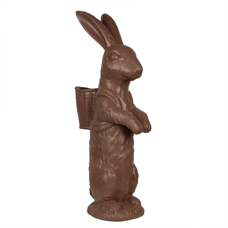 5PR0130 Statuetta Coniglio 87 cm Marrone Poliresina Decorazione di Pasqua