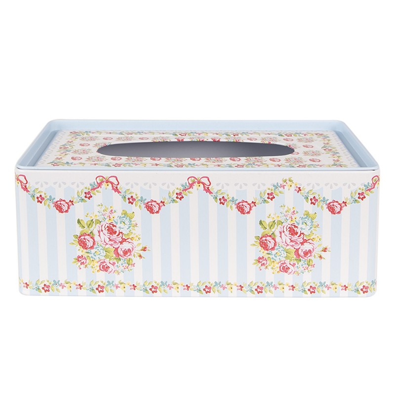 6BL0119 Tissue Box 23x13x10 cm Blue Aluminium