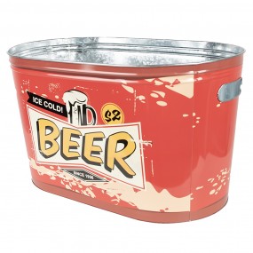 26BL0129 Beer cooler Ice bucket 40x25x23 cm Red Aluminium