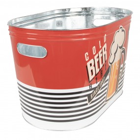 26BL0132 Beer cooler Ice bucket 40x25x23 cm Red Aluminium