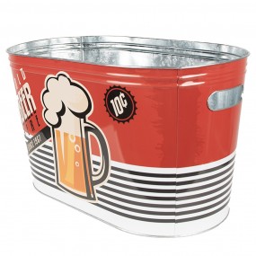 26BL0132 Beer cooler Ice bucket 40x25x23 cm Red Aluminium