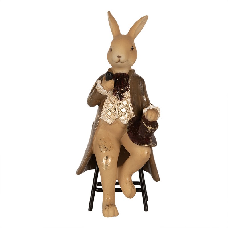 6PR4112 Figurine Rabbit 20 cm Brown Polyresin Easter Decoration
