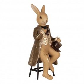 26PR4112 Figurine Rabbit 20 cm Brown Polyresin Easter Decoration