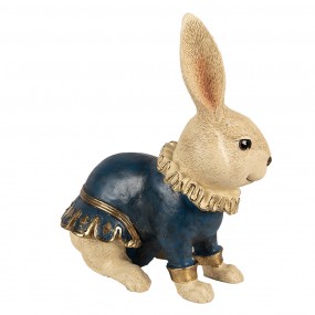 26PR4117 Figurine Rabbit 29 cm Beige Blue Polyresin