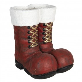 26PR2996 Figurine Boots 27x31x34 cm Red Polyresin Home Accessories