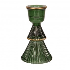 26GL4396GR Candle holder Ø 6x10 cm Green Glass