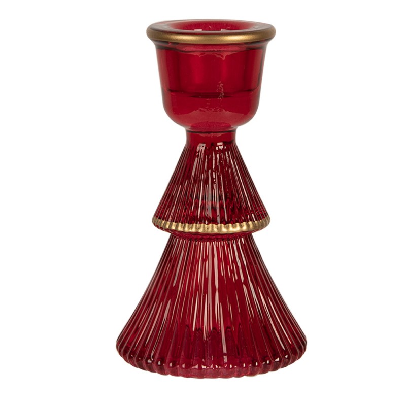 6GL4396R Candle holder Ø 6x10 cm Red Glass