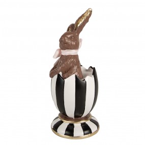 26PR4100 Statuetta decorativa Coniglio 19 cm Marrone Poliresina Decorazione di Pasqua