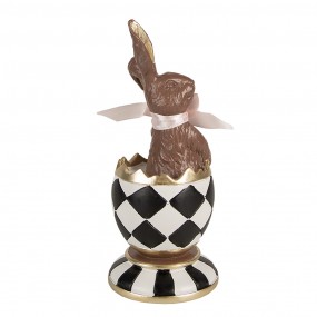 26PR4102 Statuetta decorativa Coniglio 19 cm Marrone Poliresina Decorazione di Pasqua