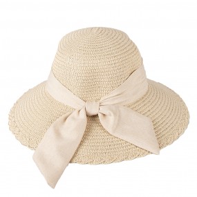 2JZHA0095BE-BE Chapeau de femme Beige Paille en papier Chapeau de soleil