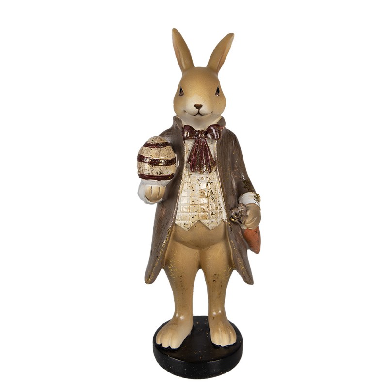 6PR4111 Figurine Rabbit 20 cm Brown Beige Polyresin