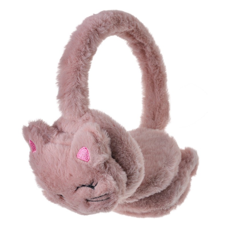 JZCEW0009P Cache-oreilles pour enfants one size Rose Peluche Chat