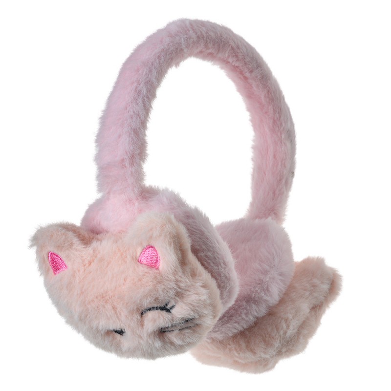 JZCEW0009LP Kids' Ear Warmers one size Pink Plush Cat