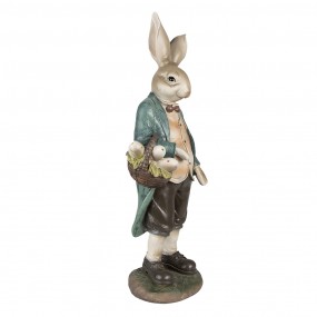 26PR4023 Figurine Rabbit 38 cm Brown Green Polyresin Easter Decoration