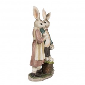 26PR4025 Statuetta Coniglio 26 cm Marrone Poliresina Decorazione di Pasqua