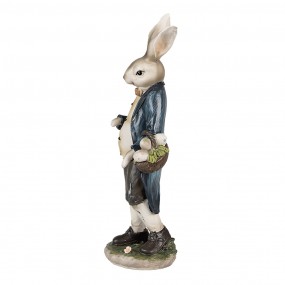 26PR4027 Figurine Rabbit 25 cm Brown Blue Polyresin Easter Decoration