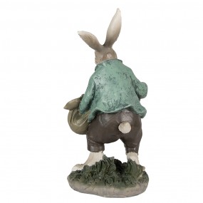 26PR4028 Figurine Rabbit 32 cm Brown Green Polyresin Easter Decoration