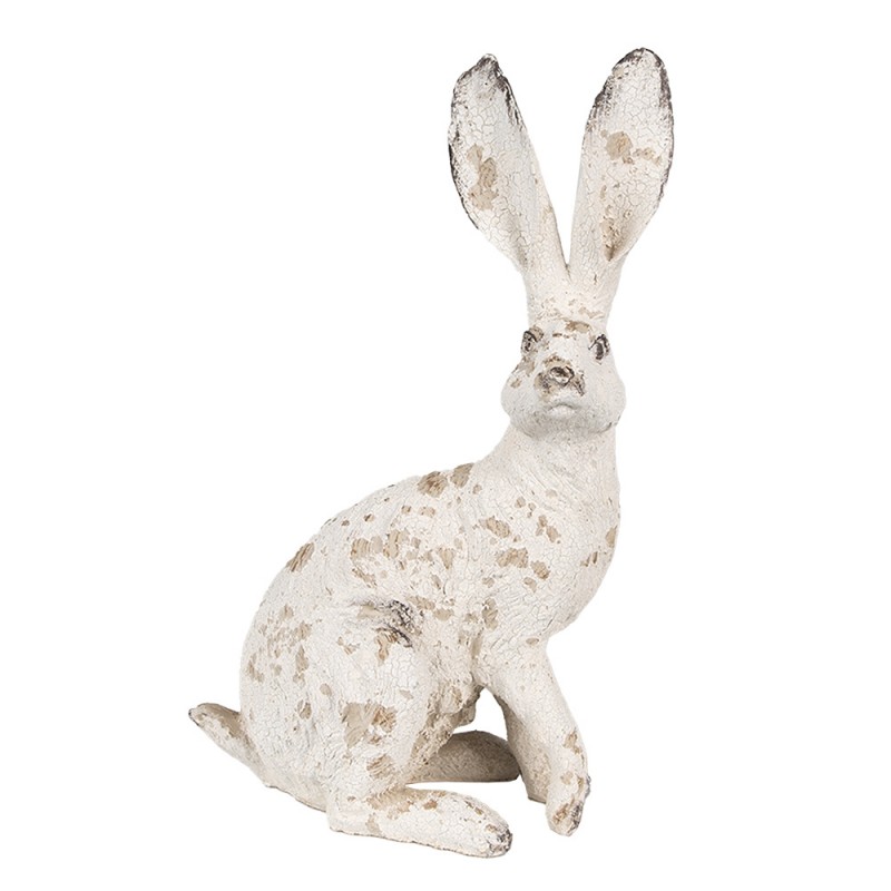 6PR4052 Figurine Lapin 26 cm Beige Polyrésine Décoration de Pâques