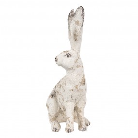 26PR4052 Figurine Lapin 26 cm Beige Polyrésine Décoration de Pâques