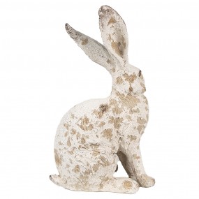 26PR4053 Figurine Lapin 22 cm Beige Polyrésine Décoration de Pâques