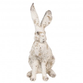 26PR4053 Figurine Lapin 22 cm Beige Polyrésine Décoration de Pâques