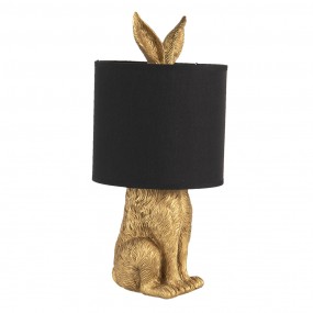 26LMC0013GO Table Lamp Rabbit Ø 20x45 cm  Gold colored Black Plastic Desk Lamp