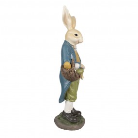 26PR4033 Figurine Rabbit 38 cm Brown Blue Polyresin Easter Decoration