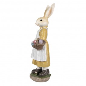 26PR4034 Statuetta Coniglio 38 cm Beige Giallo Poliresina Decorazione di Pasqua
