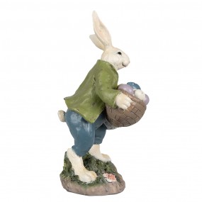 26PR4035 Figurine Rabbit 32 cm Beige Green Polyresin Easter Decoration