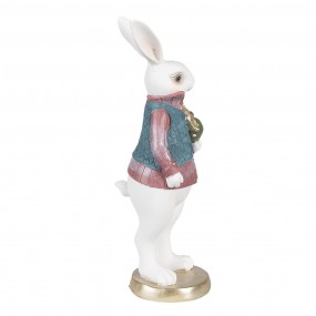 26PR4056 Figurine Rabbit 26 cm White Polyresin Easter Decoration