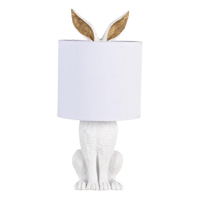 6LMC0013W Tischlampe Kaninchen Ø 20x45 cm  Weiß Kunststoff Schreibtischlampe