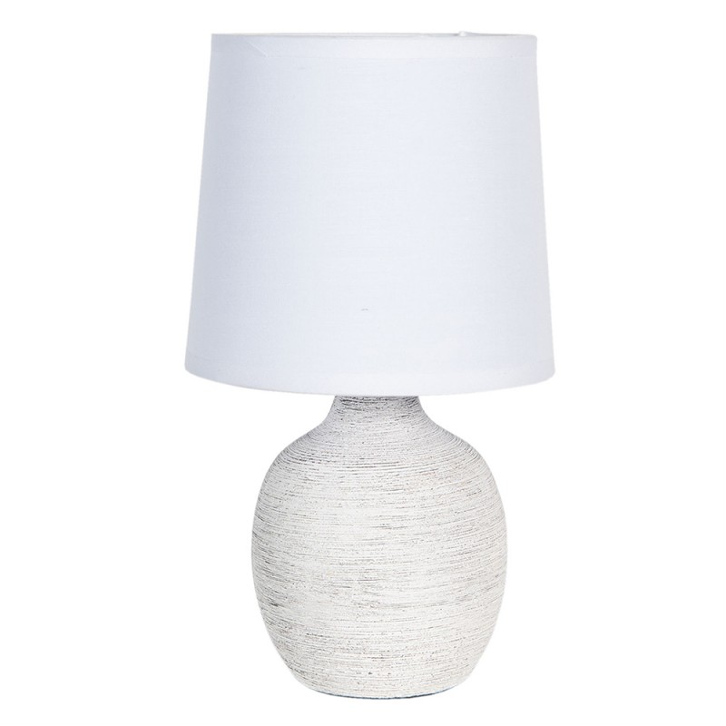 round white ceramic table lamp