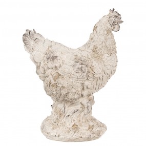 26PR4054 Figurine Poulet 26 cm Beige Polyrésine Décoration