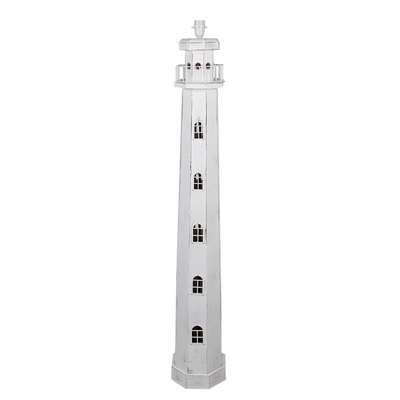 5LMP278W Stehlampe Leuchtturm 23x23x140 cm Weiß Holz