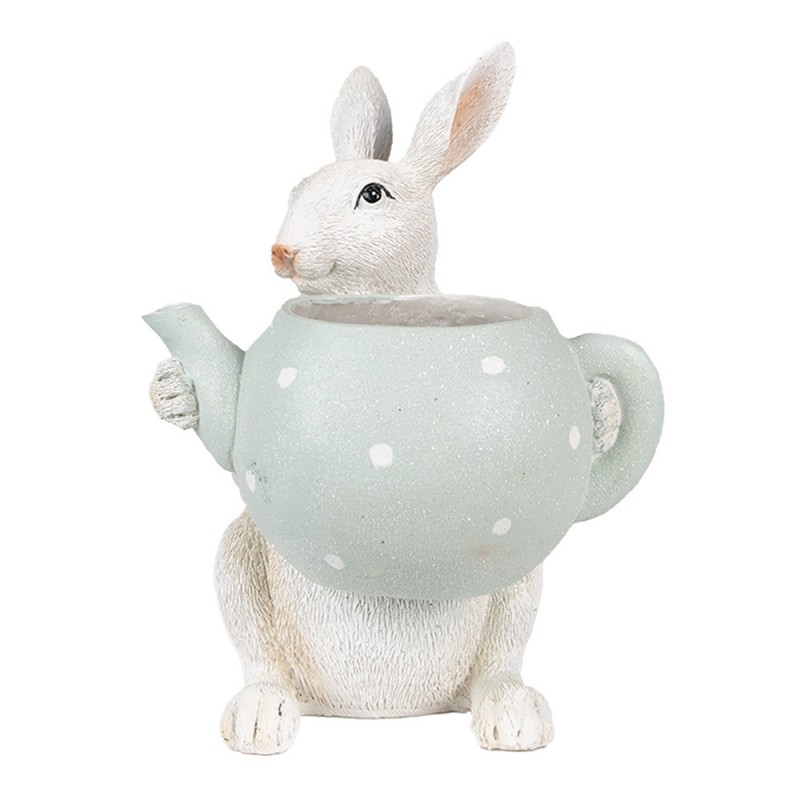 6PR3999 Figurine Lapin 23 cm Beige Polyrésine Décoration de Pâques