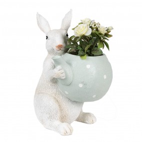 26PR3999 Figurine Lapin 23 cm Beige Polyrésine Décoration de Pâques