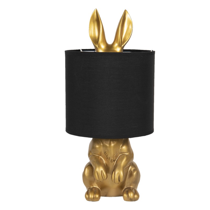 6LMC0027 Table Lamp Rabbit Ø 20x42 cm  Gold colored Plastic Round Desk Lamp