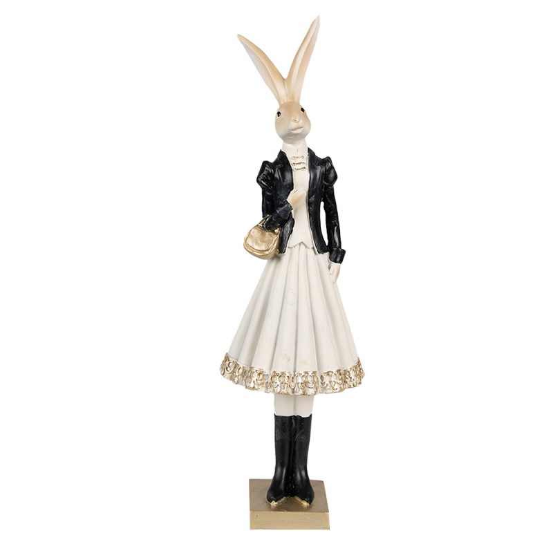 6PR4003 Figurine Lapin 32 cm Marron Polyrésine Décoration de Pâques