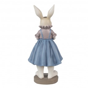 26PR4016 Figurine Rabbit 12x10x27 cm Beige Blue Polyresin Easter Decoration