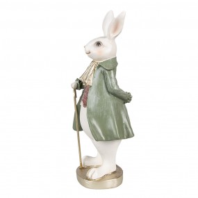 26PR4058 Figurine Rabbit 26 cm Beige Green Polyresin Easter Decoration