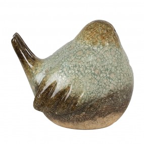 26PR4123 Figurine Bird 14 cm Green Brown Ceramic