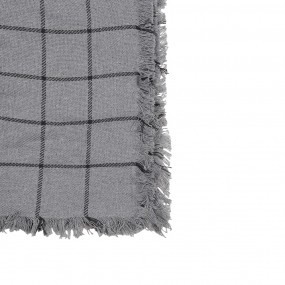 2KT060.136 Throw Blanket 125x150 cm Grey Cotton Stripes Blanket