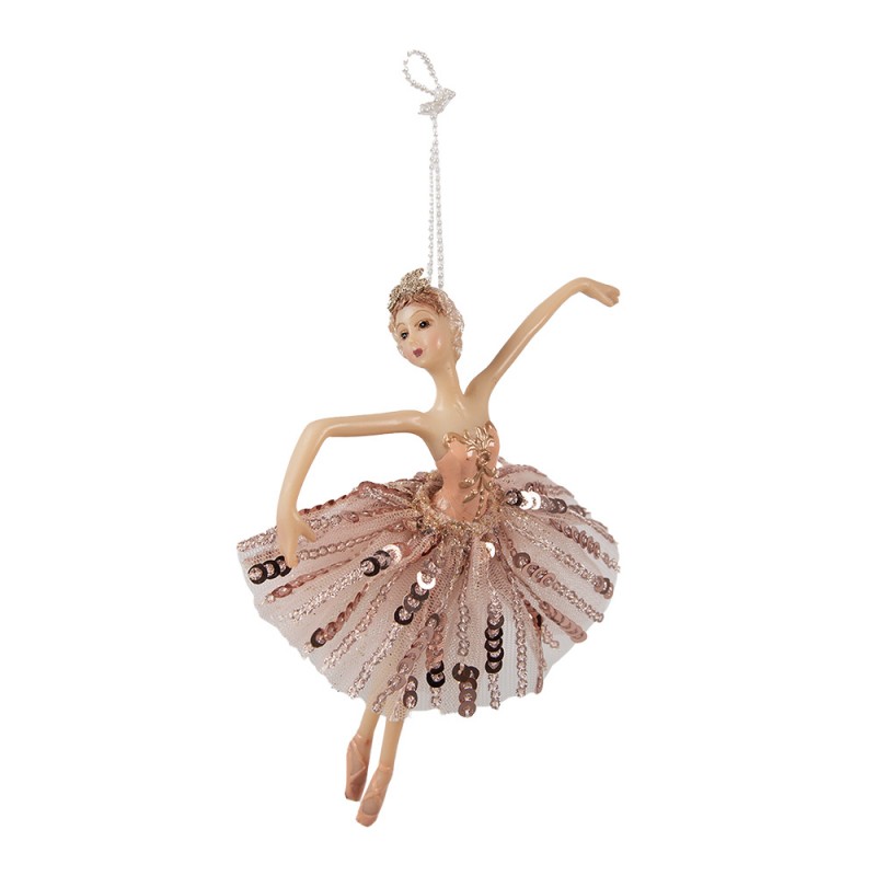 65265 Weihnachtsanhänger Ballerina 15 cm Rosa Polyresin Weihnachtsbaumschmuck