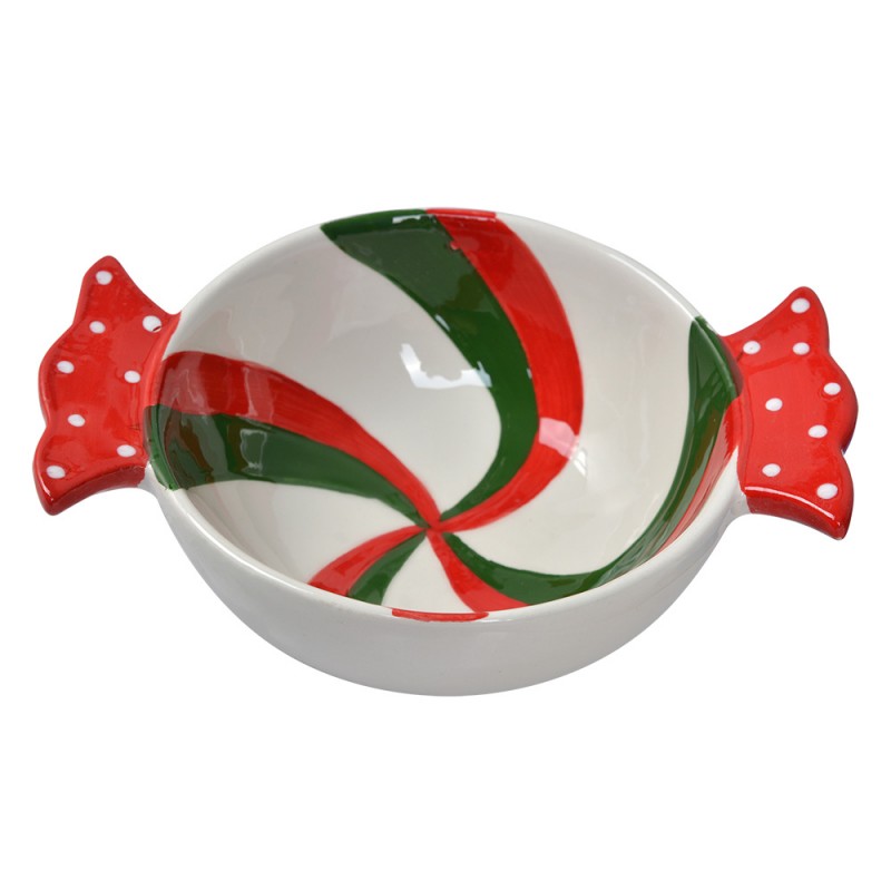6CE1721 Soup Bowl 300 ml Red Green Ceramic Serving Bowl