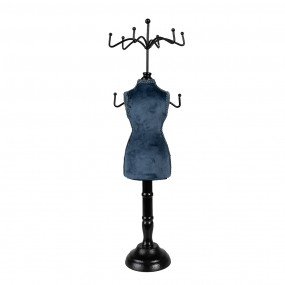 265310 Jewelry stand 12x12x39 cm Turquoise Wood Iron Display Mannequin