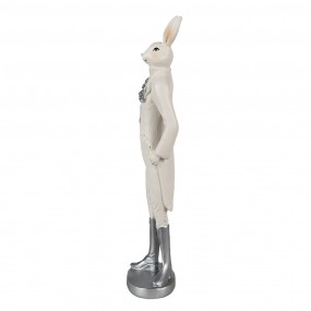 26PR4040 Statuetta Coniglio 40 cm Bianco Poliresina Decorazione di Pasqua