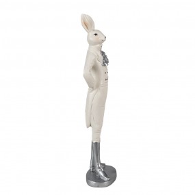 26PR4040 Figur Kaninchen 40 cm Weiß Polyresin Osterdekoration